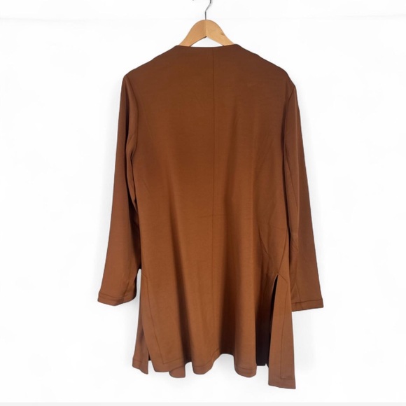 NINEWEST | Women’s Large long open-front blazer terracotta brown - Picture 3 of 5
